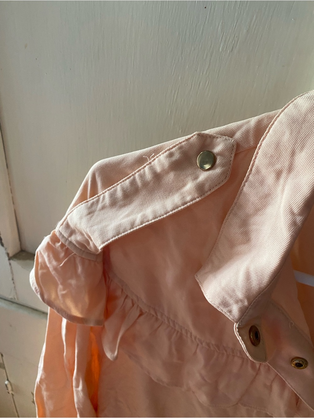 Soft Pink Ruffle-Detail Utility Jacket by Baby Phat - Picture 3 of 6